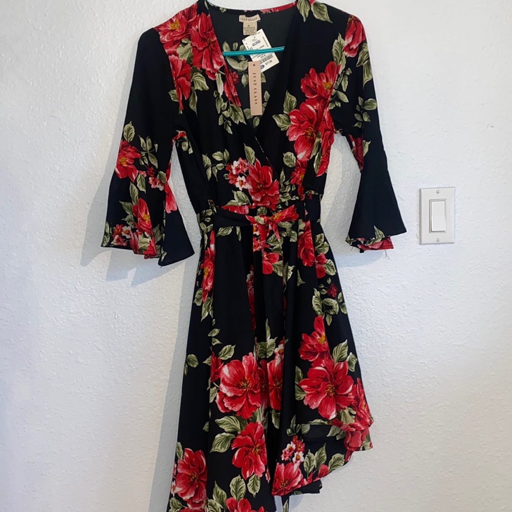 Black floral dress